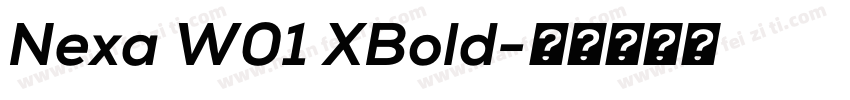 Nexa W01 XBold字体转换